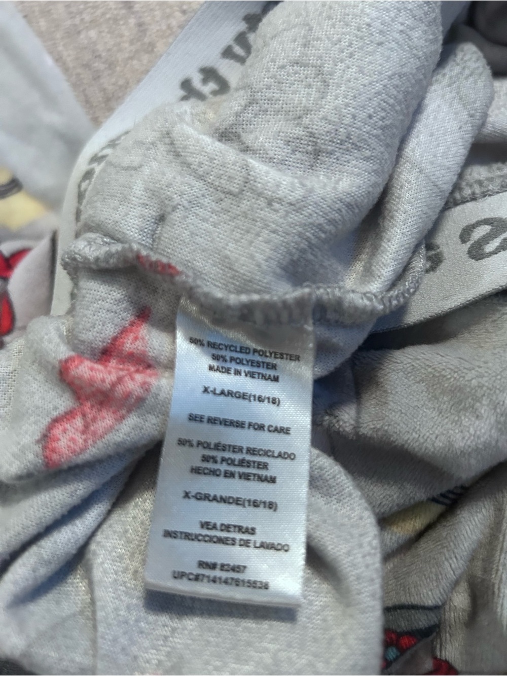 Frosty The Snowman Fleece Gray Pajama Pants with Snowman Print. Size XL - Picture 8 of 9